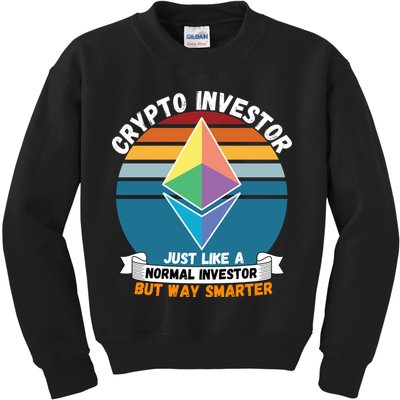 Ethereum Crypto Investor, HODL Ethereum, Crypto Coin, Funny ETH Kids Sweatshirt