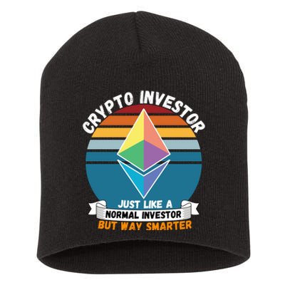 Ethereum Crypto Investor, HODL Ethereum, Crypto Coin, Funny ETH Short Acrylic Beanie