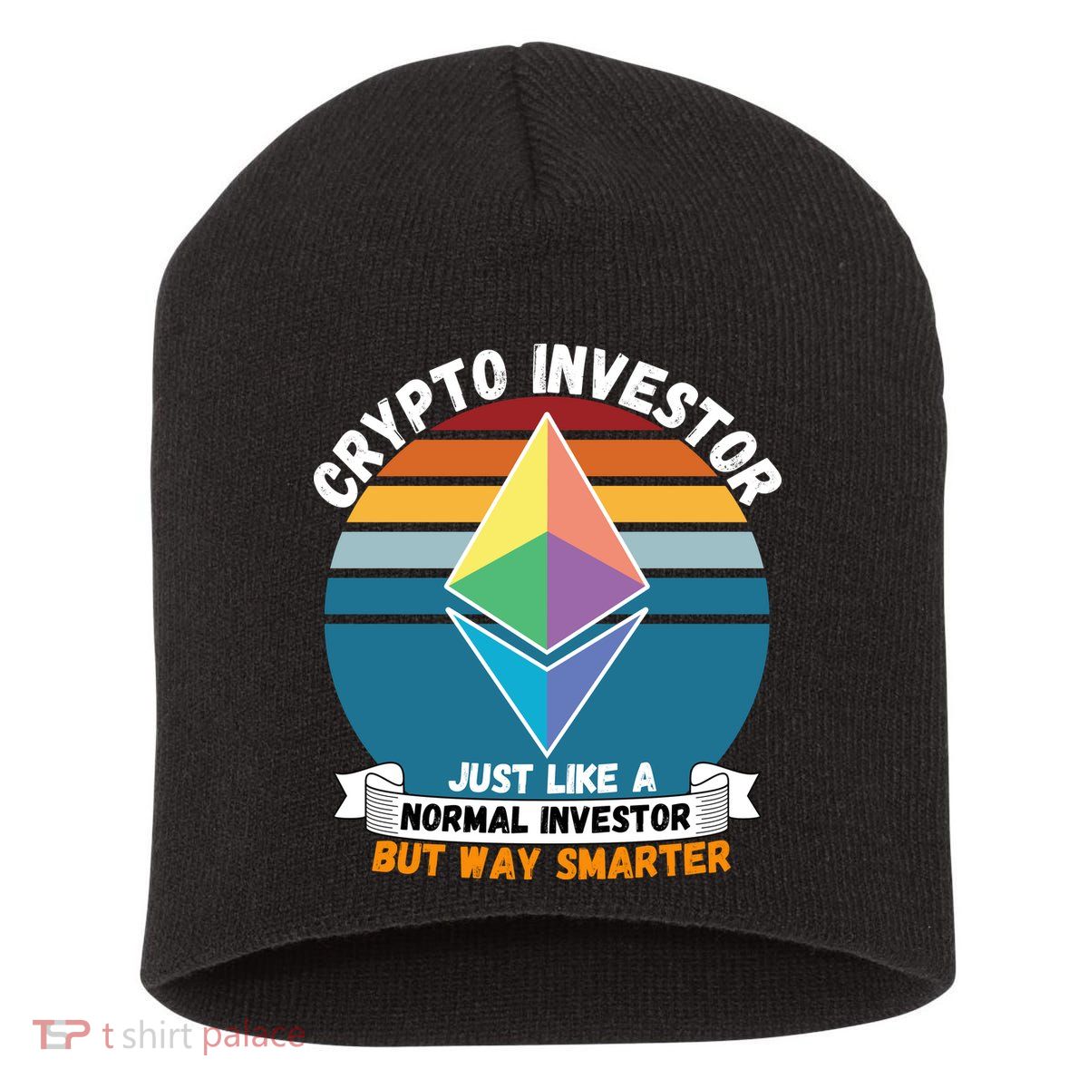 Ethereum Crypto Investor, HODL Ethereum, Crypto Coin, Funny ETH Short Acrylic Beanie
