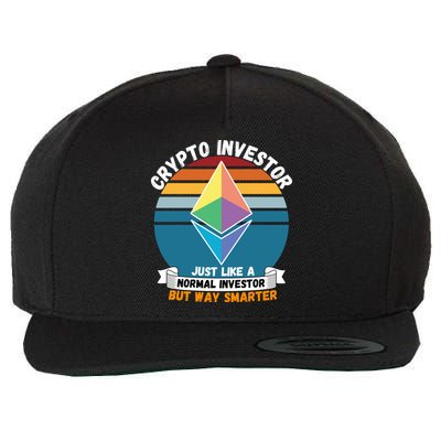 Ethereum Crypto Investor, HODL Ethereum, Crypto Coin, Funny ETH Wool Snapback Cap