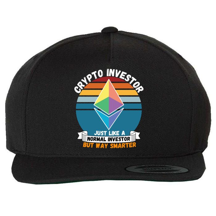 Ethereum Crypto Investor, HODL Ethereum, Crypto Coin, Funny ETH Wool Snapback Cap