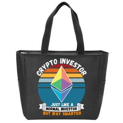 Ethereum Crypto Investor, HODL Ethereum, Crypto Coin, Funny ETH Zip Tote Bag