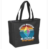 Ethereum Crypto Investor, HODL Ethereum, Crypto Coin, Funny ETH Zip Tote Bag