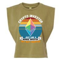 Ethereum Crypto Investor, HODL Ethereum, Crypto Coin, Funny ETH Garment-Dyed Women's Muscle Tee