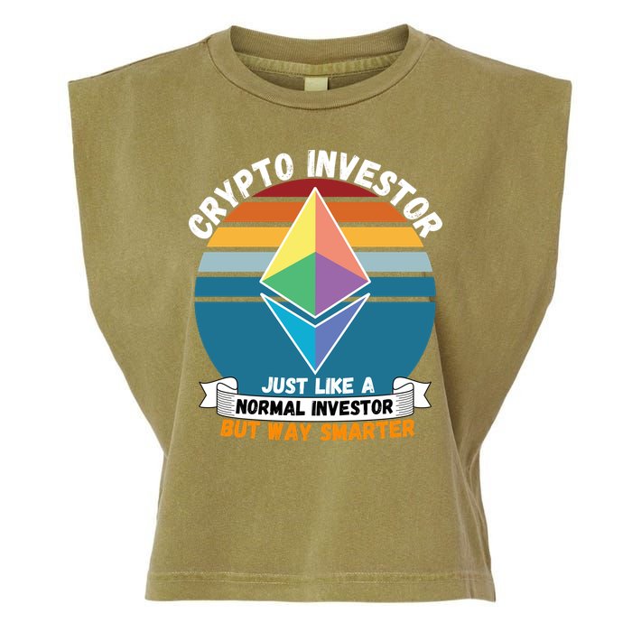 Ethereum Crypto Investor, HODL Ethereum, Crypto Coin, Funny ETH Garment-Dyed Women's Muscle Tee