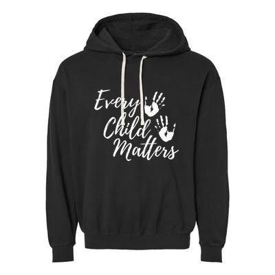 Every Child In Matters Orange Day Kindness Equality Unity Garment-Dyed Fleece Hoodie