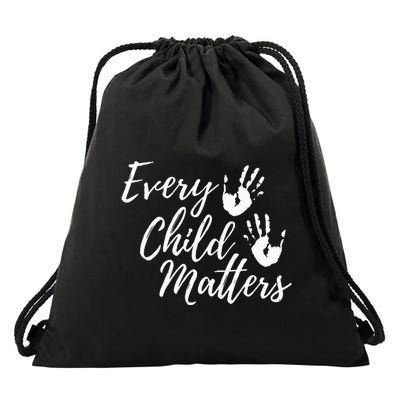 Every Child In Matters Orange Day Kindness Equality Unity Drawstring Bag