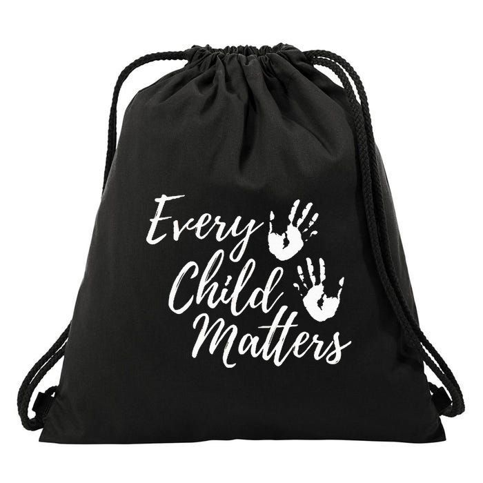 Every Child In Matters Orange Day Kindness Equality Unity Drawstring Bag