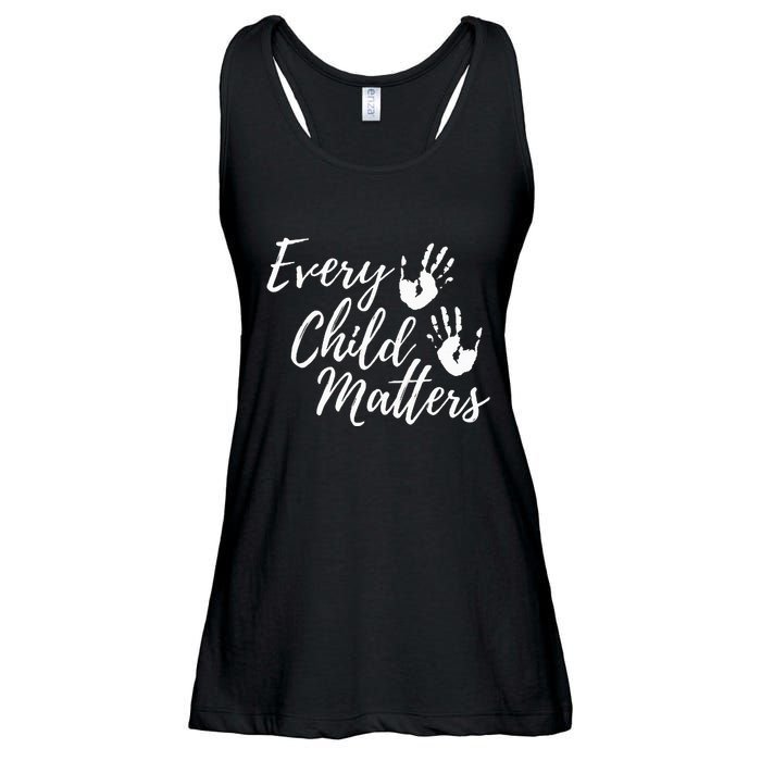 Every Child In Matters Orange Day Kindness Equality Unity Ladies Essential Flowy Tank
