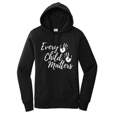 Every Child In Matters Orange Day Kindness Equality Unity Women's Pullover Hoodie