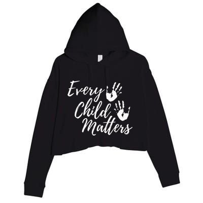 Every Child In Matters Orange Day Kindness Equality Unity Crop Fleece Hoodie