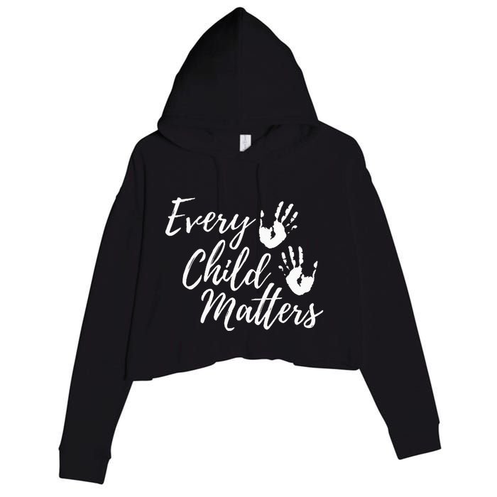 Every Child In Matters Orange Day Kindness Equality Unity Crop Fleece Hoodie