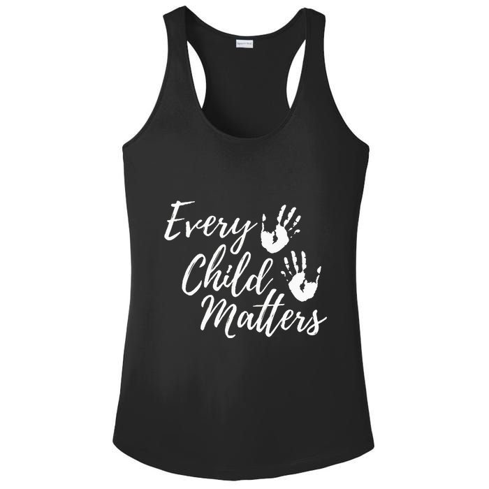 Every Child In Matters Orange Day Kindness Equality Unity Ladies PosiCharge Competitor Racerback Tank