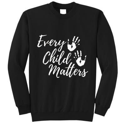 Every Child In Matters Orange Day Kindness Equality Unity Tall Sweatshirt