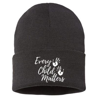 Every Child In Matters Orange Day Kindness Equality Unity Sustainable Knit Beanie