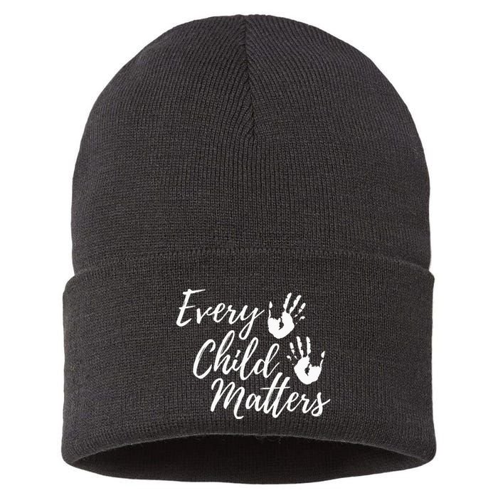 Every Child In Matters Orange Day Kindness Equality Unity Sustainable Knit Beanie