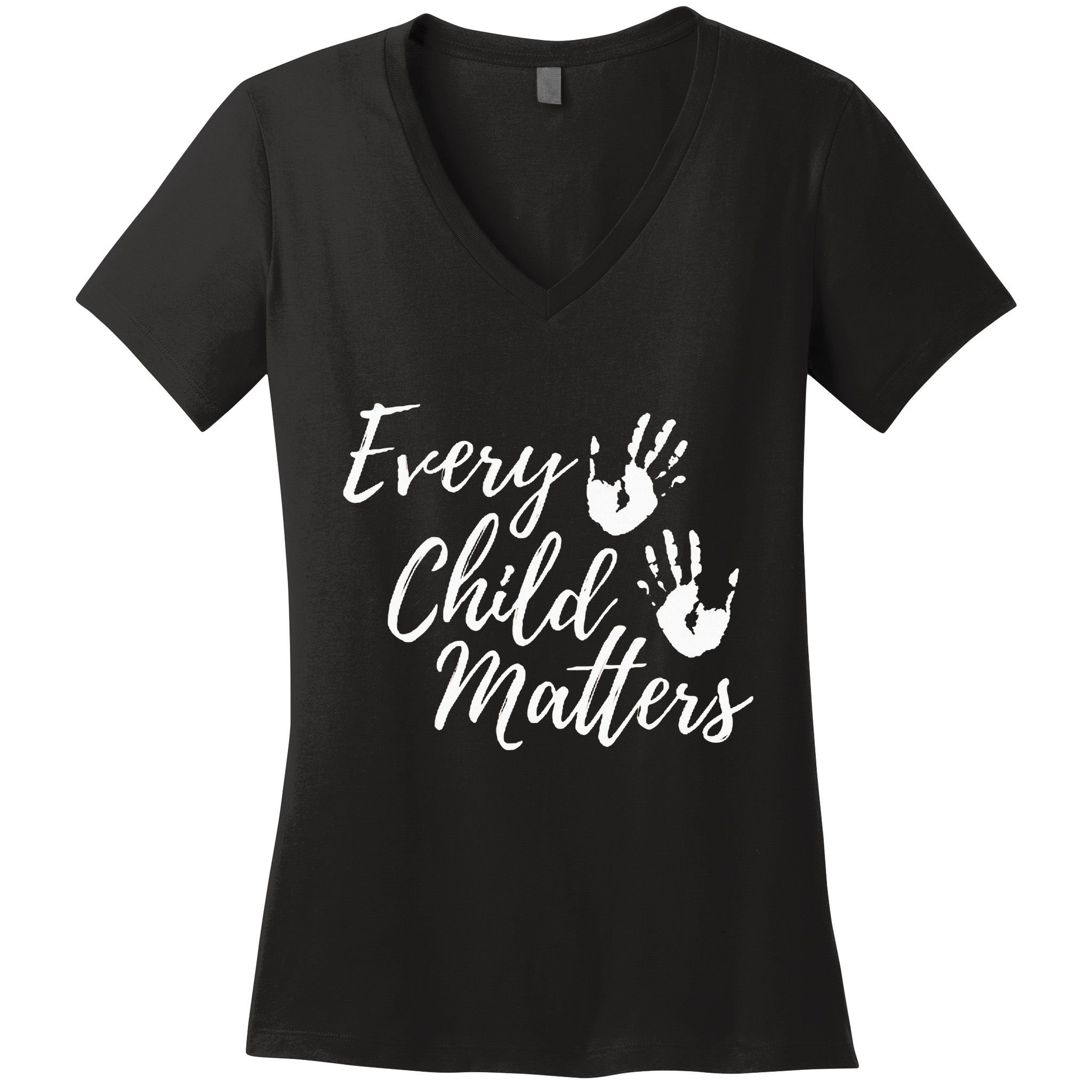 Every Child In Matters Orange Day Kindness Equality Unity Women's V-Neck T-Shirt