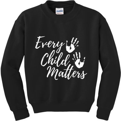 Every Child In Matters Orange Day Kindness Equality Unity Kids Sweatshirt