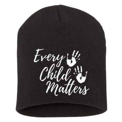 Every Child In Matters Orange Day Kindness Equality Unity Short Acrylic Beanie