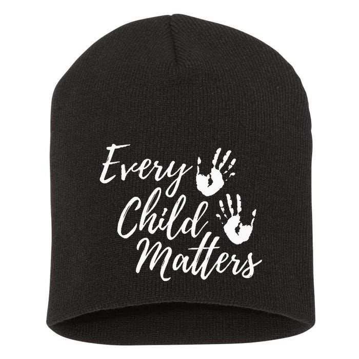 Every Child In Matters Orange Day Kindness Equality Unity Short Acrylic Beanie