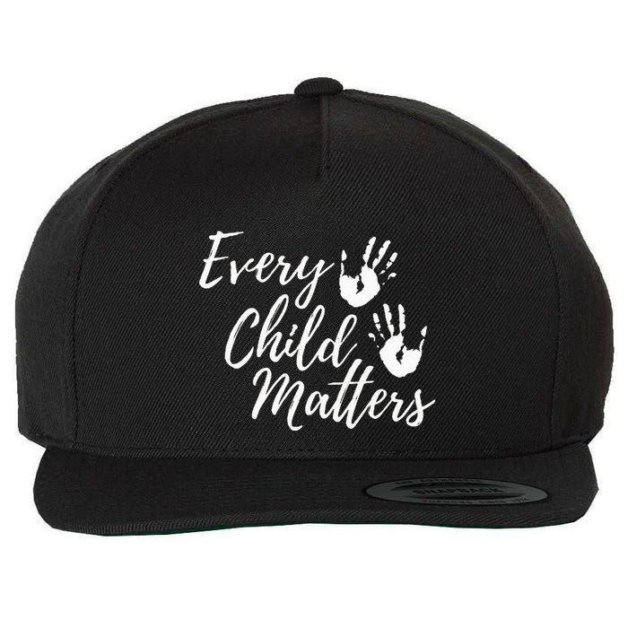 Every Child In Matters Orange Day Kindness Equality Unity Wool Snapback Cap