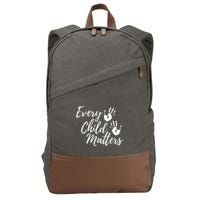 Every Child In Matters Orange Day Kindness Equality Unity Cotton Canvas Backpack
