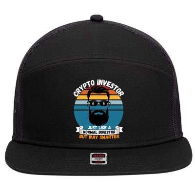 Ethereum Crypto Investor, HODL Ethereum, Crypto Coin, Funny ETH 7 Panel Mesh Trucker Snapback Hat