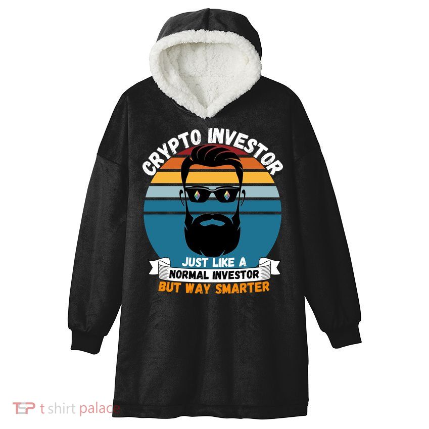 Ethereum Crypto Investor, HODL Ethereum, Crypto Coin, Funny ETH Hooded Wearable Blanket