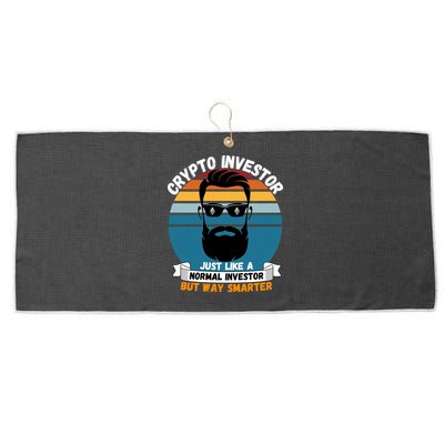 Ethereum Crypto Investor, HODL Ethereum, Crypto Coin, Funny ETH Large Microfiber Waffle Golf Towel
