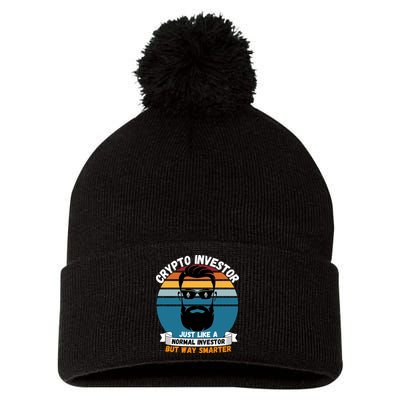 Ethereum Crypto Investor, HODL Ethereum, Crypto Coin, Funny ETH Pom Pom 12in Knit Beanie