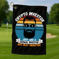 Ethereum Crypto Investor, HODL Ethereum, Crypto Coin, Funny ETH Golf Towel