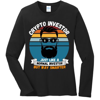 Ethereum Crypto Investor, HODL Ethereum, Crypto Coin, Funny ETH Ladies Long Sleeve Shirt