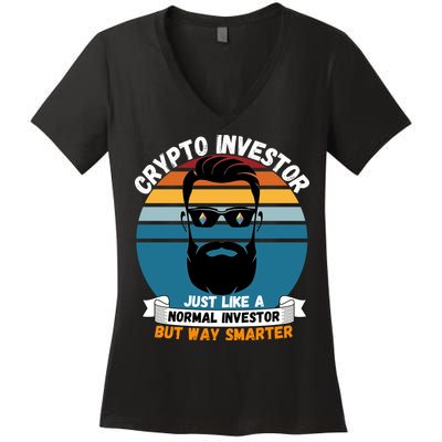 Ethereum Crypto Investor, HODL Ethereum, Crypto Coin, Funny ETH Women's V-Neck T-Shirt