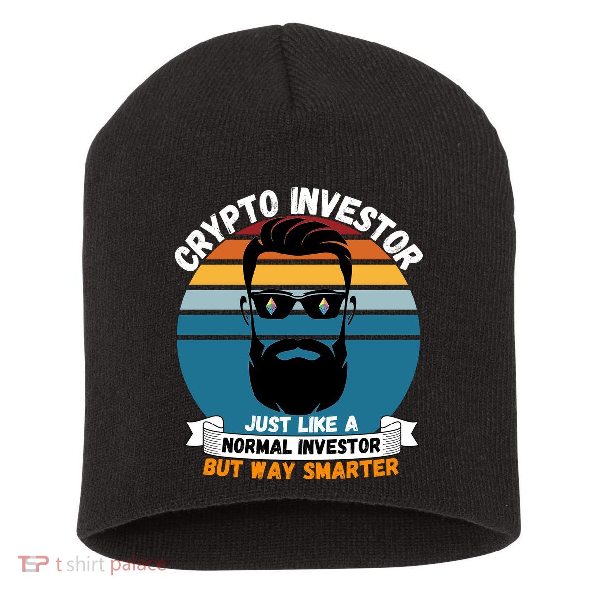Ethereum Crypto Investor, HODL Ethereum, Crypto Coin, Funny ETH Short Acrylic Beanie