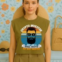 Ethereum Crypto Investor, HODL Ethereum, Crypto Coin, Funny ETH Garment-Dyed Women's Muscle Tee