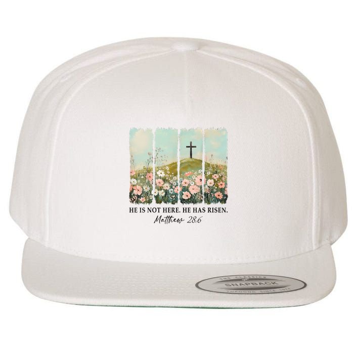 Easter Christian Jesus He Is Not Here He Has Risen Matthew  Wool Snapback Cap