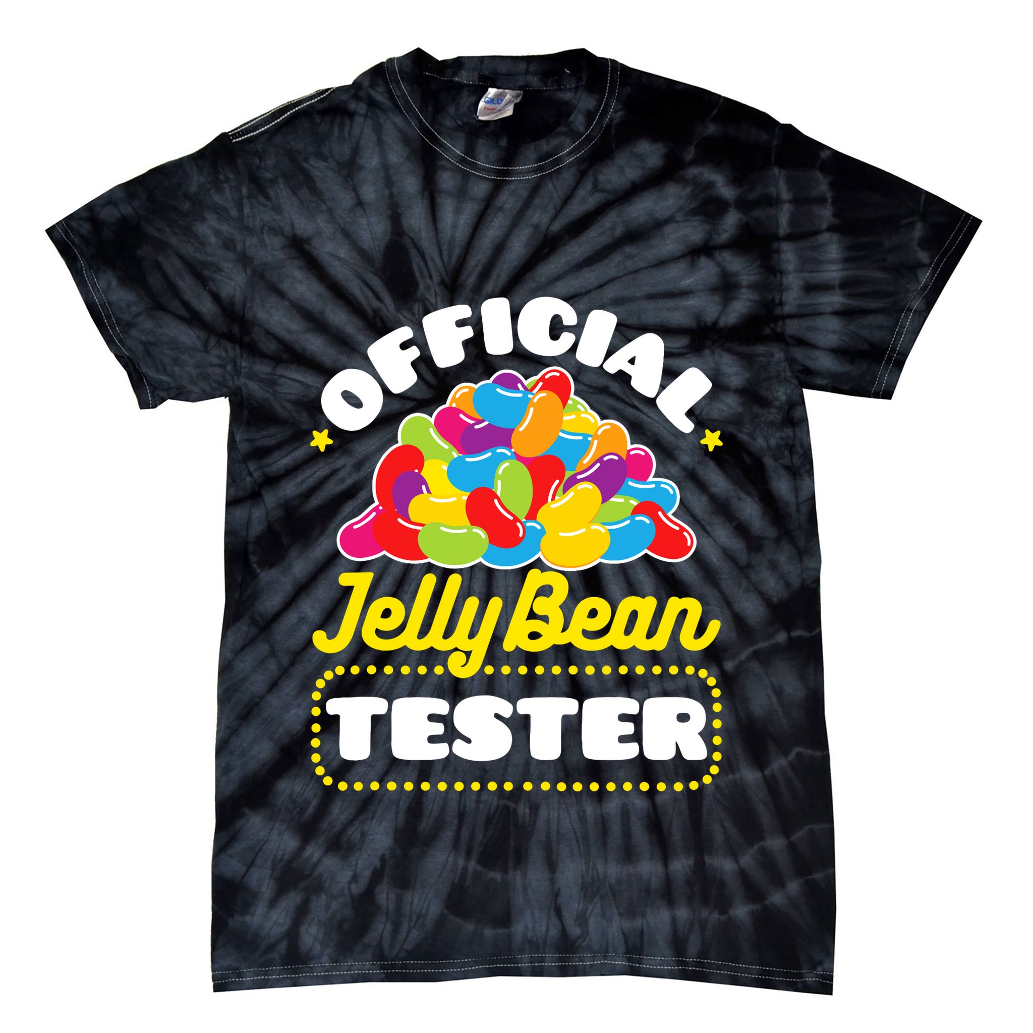 Easter Candy Jellybeans Jelly Bean Tester Tie-Dye T-Shirt