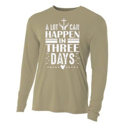 Easter Christian Jesus Cross Celebration Resurrection 3 Days Cooling Performance Long Sleeve Crew