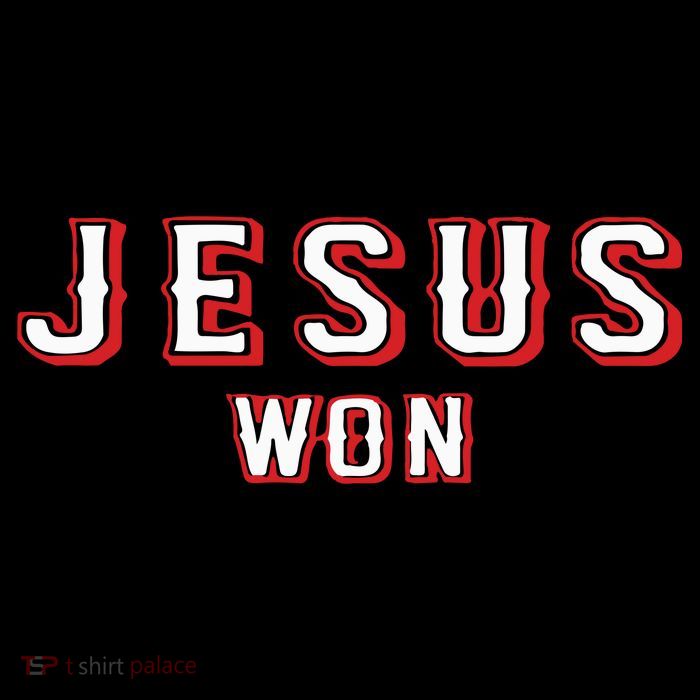Evan Carter Jesus Won Stripe Pom Pom Beanie