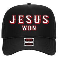 Evan Carter Jesus Won High Crown Mesh Back Trucker Hat