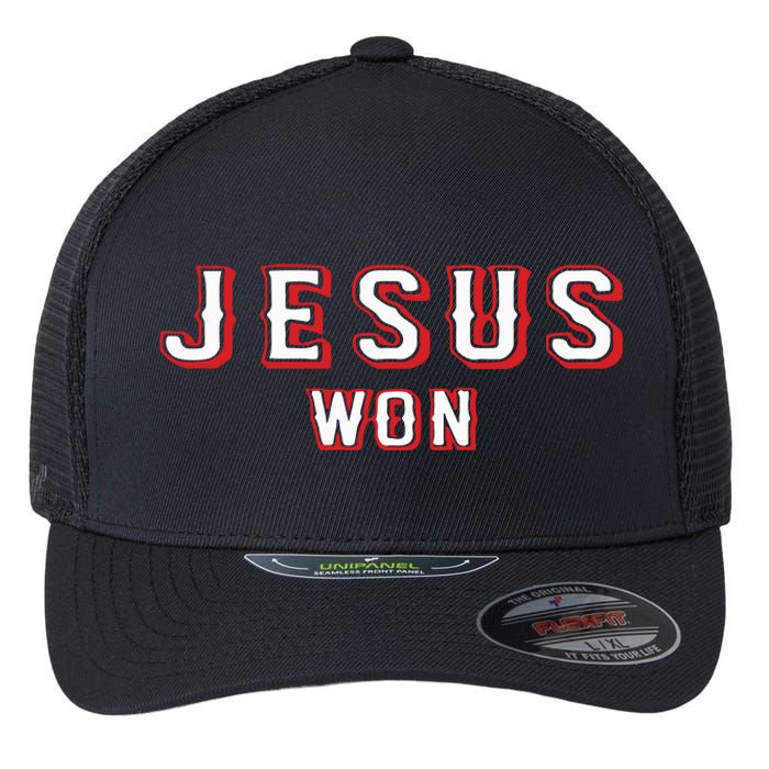 Evan Carter Jesus Won Flexfit Unipanel Trucker Cap