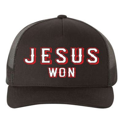 Evan Carter Jesus Won Yupoong Adult 5-Panel Trucker Hat