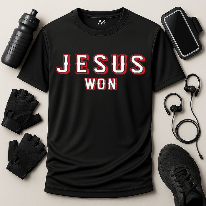 Evan Carter Jesus Won Cooling Performance Crew T-Shirt