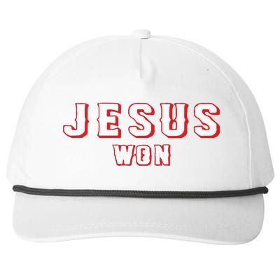 Evan Carter Jesus Won Snapback Five-Panel Rope Hat