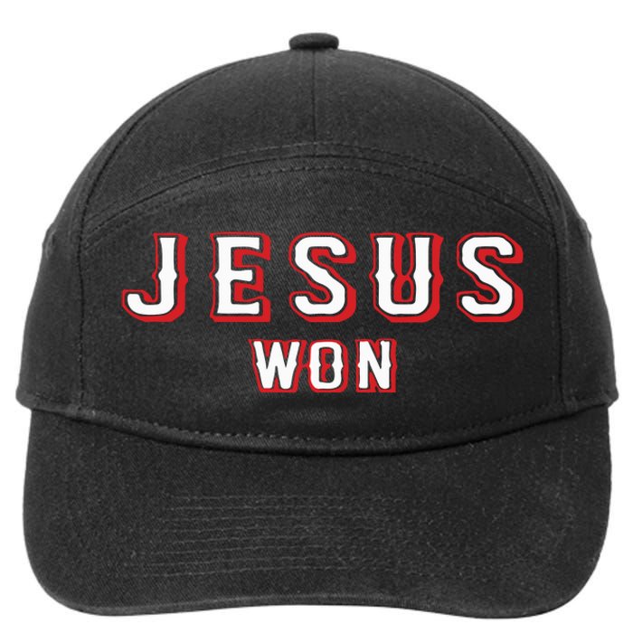 Evan Carter Jesus Won 7-Panel Snapback Hat