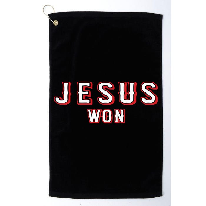 Evan Carter Jesus Won Golf Towel