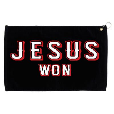 Evan Carter Jesus Won Grommeted Golf Towel