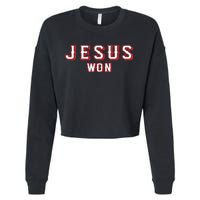 Evan Carter Jesus Won Cropped Pullover Crew