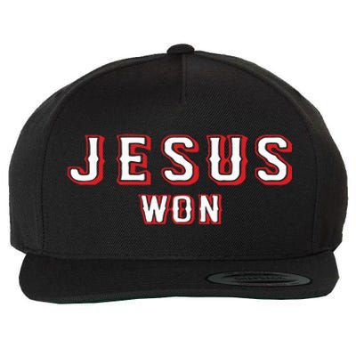 Evan Carter Jesus Won Wool Snapback Cap