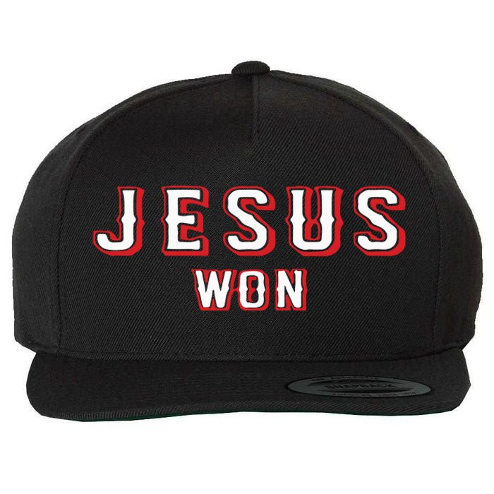 Evan Carter Jesus Won Wool Snapback Cap